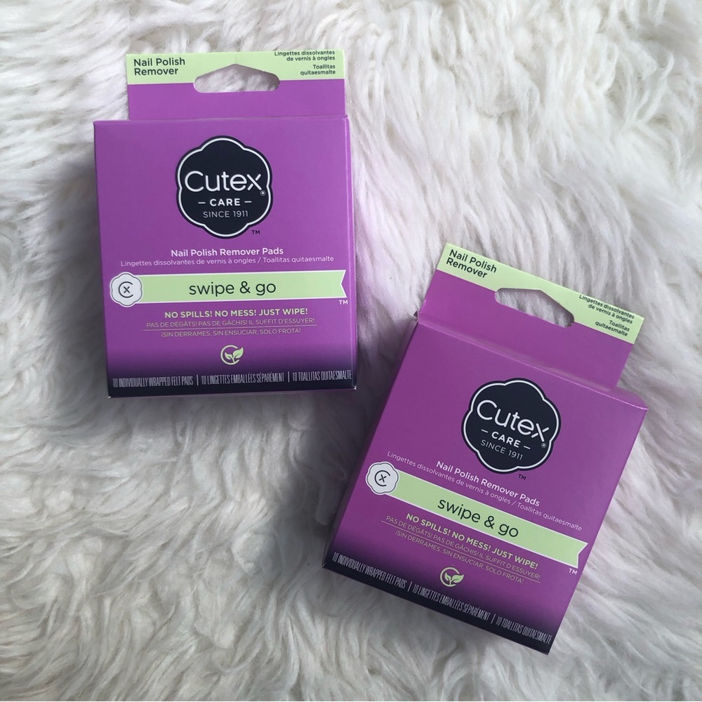 Cutex Nail Polish Remover Wipes-2 boxes